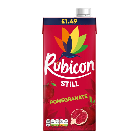 Rubicon Still Pomegranate Juice Drink 1 Litre- Rubikon still dalimer jus - Rubicon Stilles Granatapfelsaftgetränk
